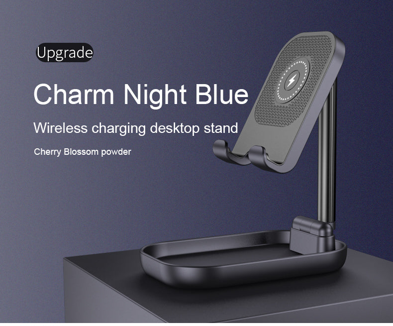 Wireless Charger Folding Telescopic Mobile Desktop Stand Portable Storage Wireless Fast Charging Stand Gift