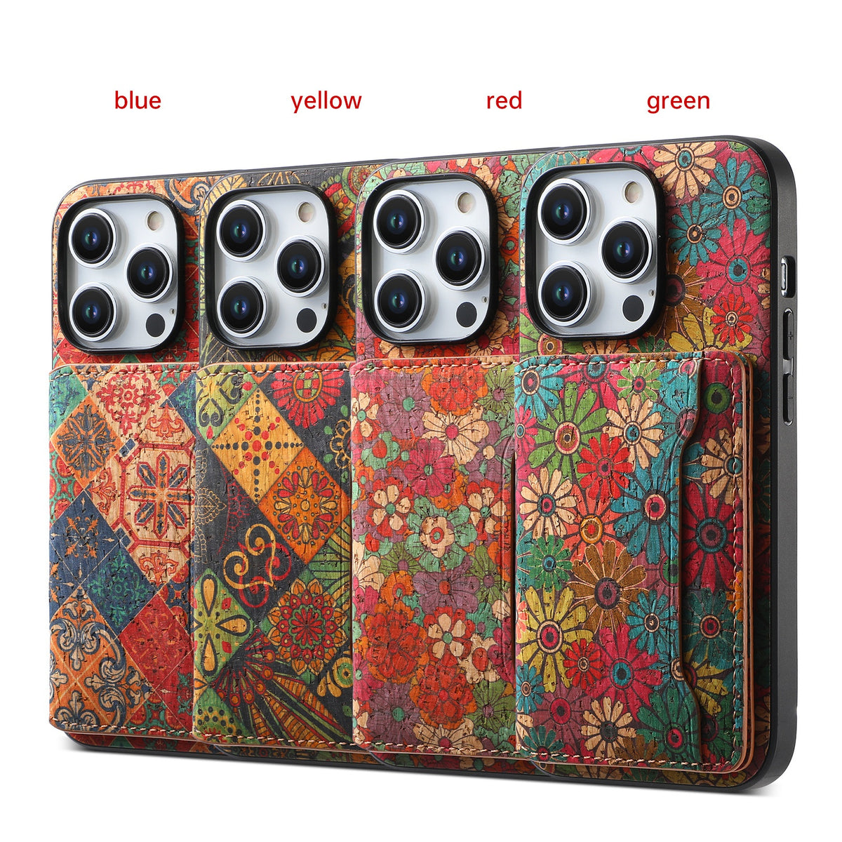 Coque iPhone motif totem avec porte-cartes et support