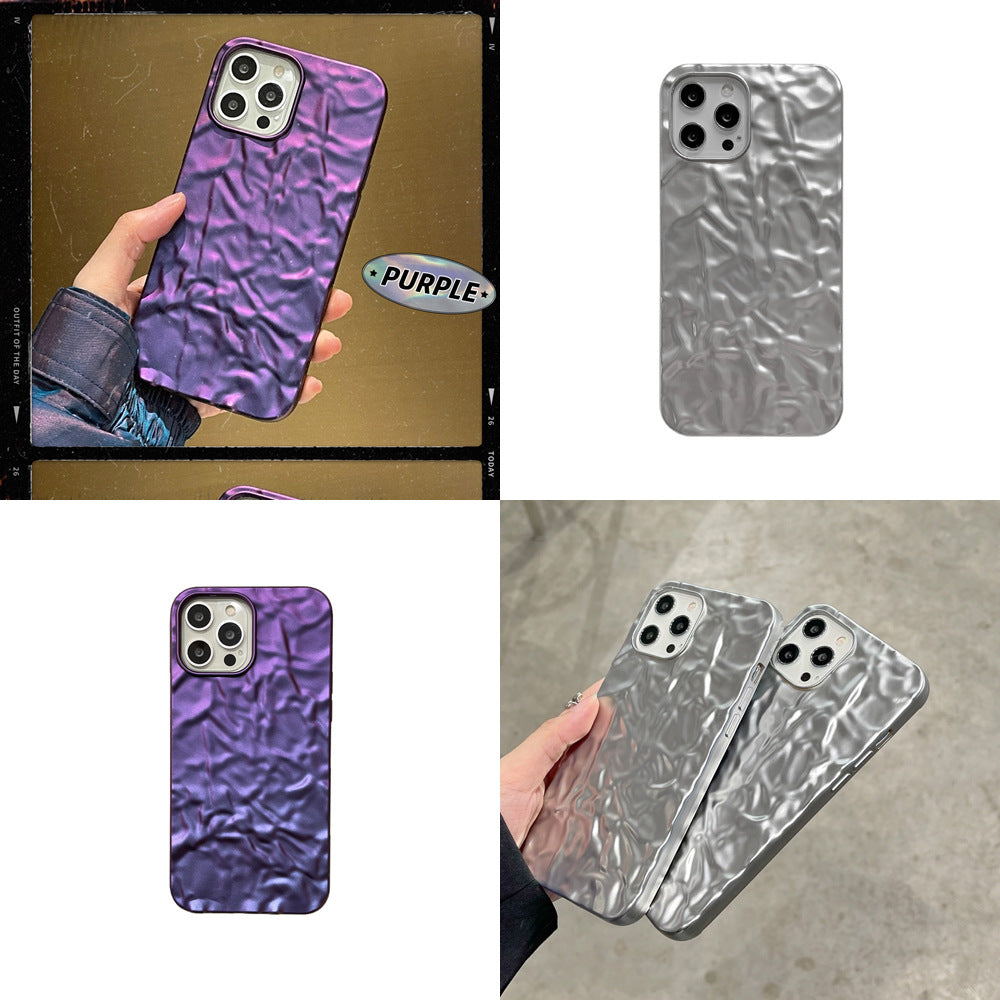 Coque motif origami métallisé pour iPhone et Huawei
