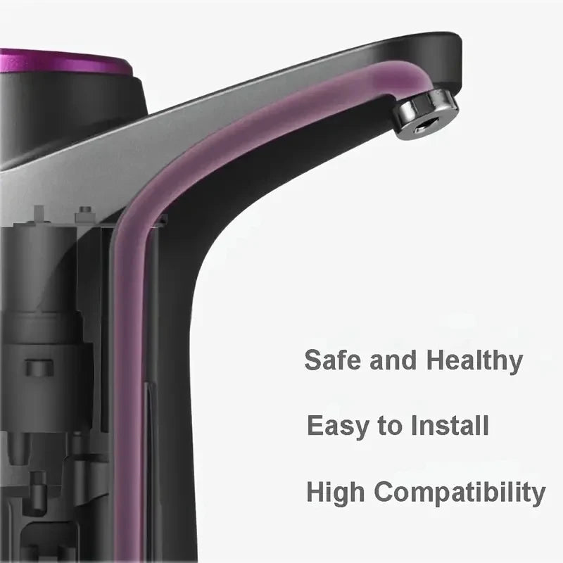 Pompe électrique pour bonbonne d’eau rechargeable USB – Noire