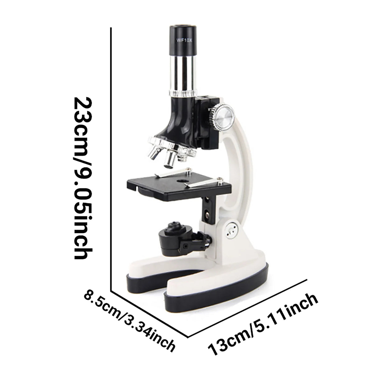 Microscope d’initiation 100×, 400× et 1200× avec mallette