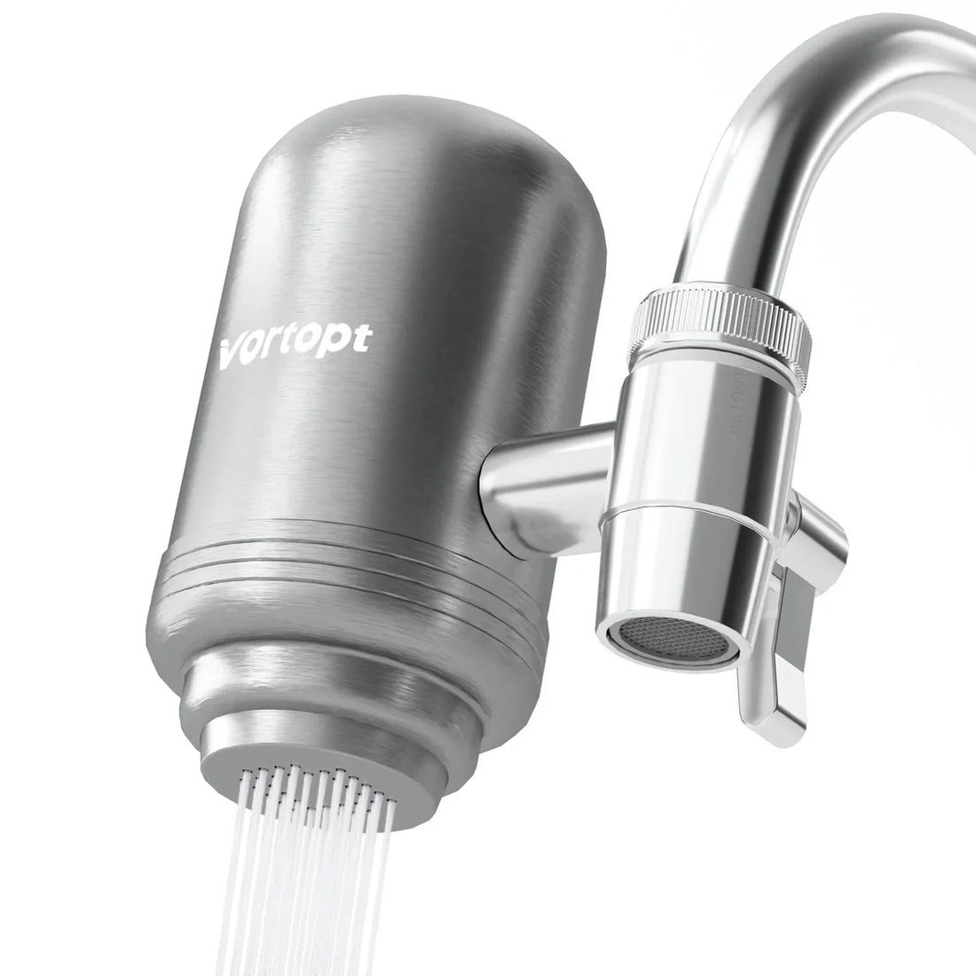 Filtre à eau pour robinet à charbon actif – Gris clair