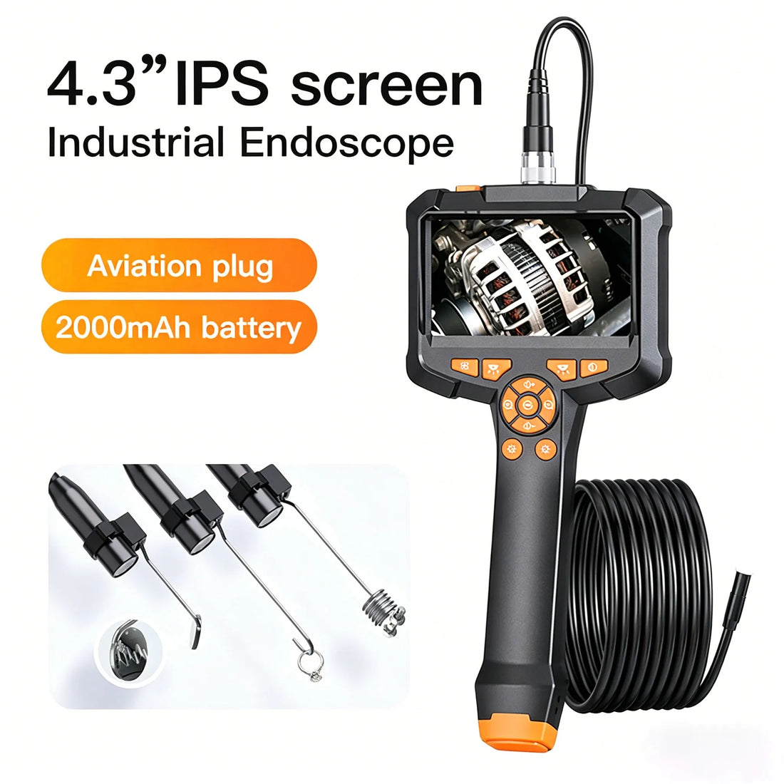 Caméra d’inspection G30M-A 8 mm avec écran et câble 5 m