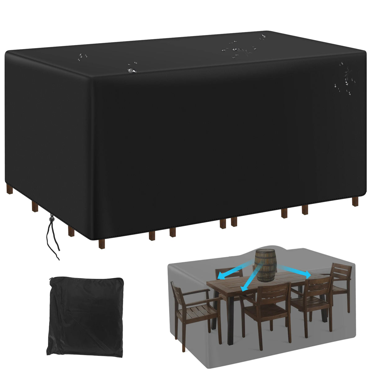 Housse imperméable pour mobilier de jardin – plusieurs tailles - APPRO-DISTRI