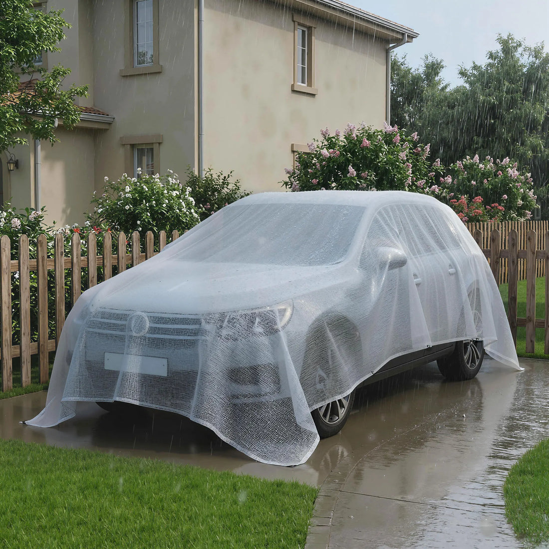 Bâche imperméable blanche Outsunny 6 × 4 m, 140 g/m² - APPRO-DISTRI
