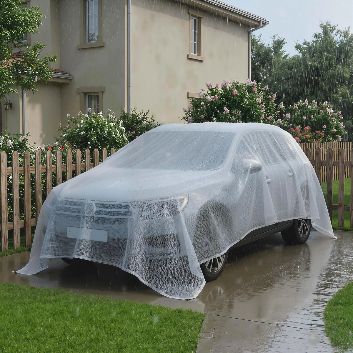 Bâche imperméable blanche Outsunny 6 × 4 m, 140 g/m² - APPRO-DISTRI