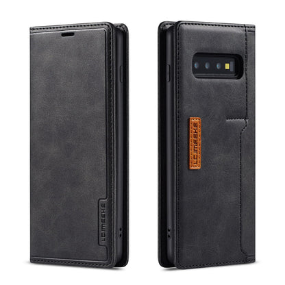 For Apple iPhone13 Calfskin Pattern External Card Simple Flip Phone Case Business Bracket