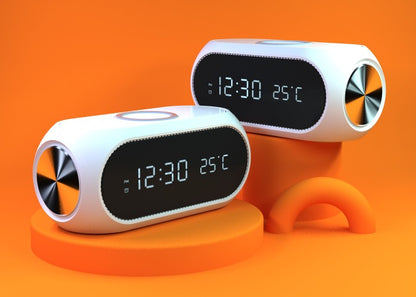 Chargeur sans fil 15 W avec horloge, réveil et thermomètre