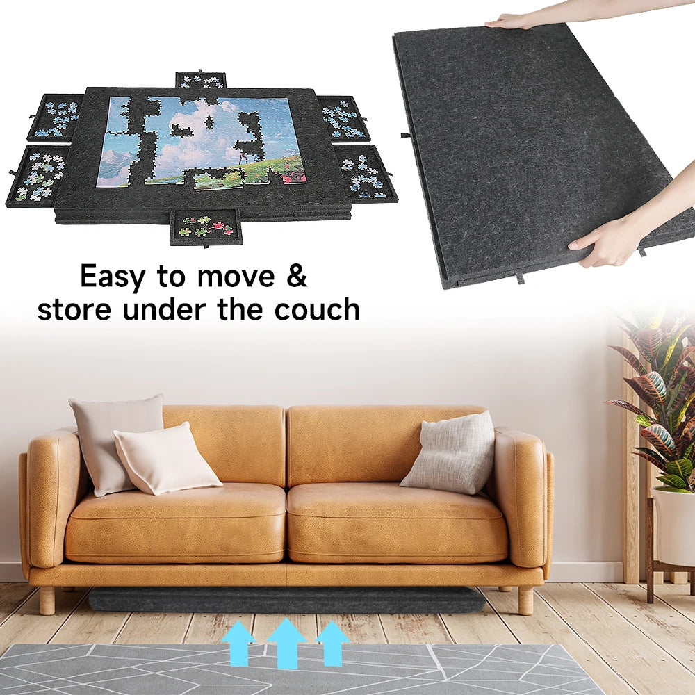Table de puzzle 1 000 pièces avec 6 tiroirs de tri