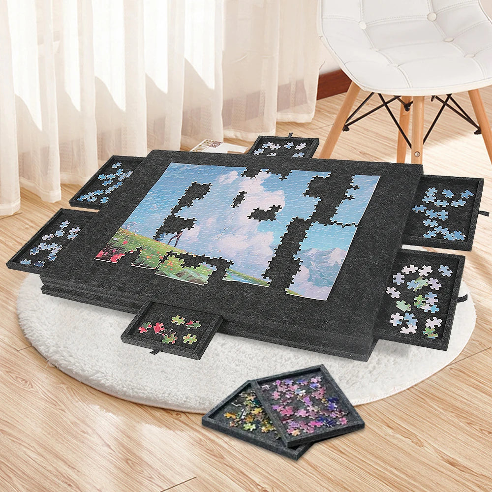 Table de puzzle 1 000 pièces avec 6 tiroirs de tri