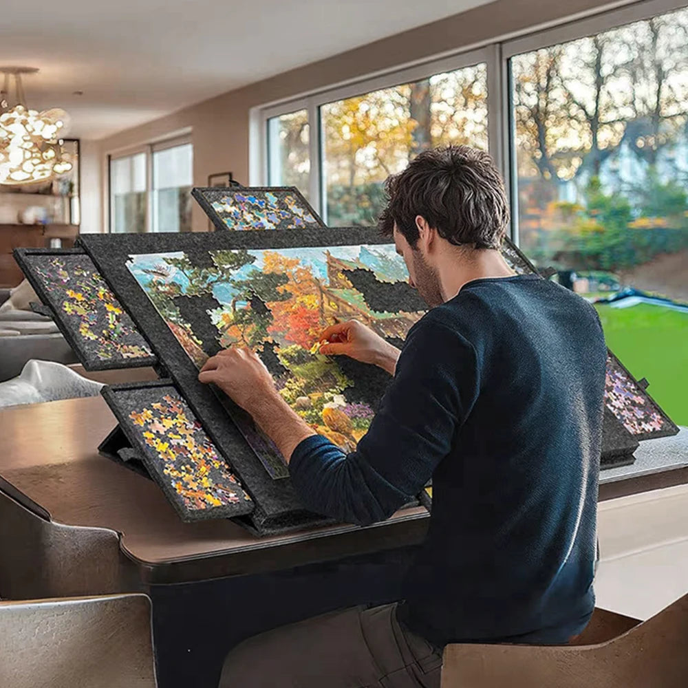 Table de puzzle 1 000 pièces avec 6 tiroirs de tri