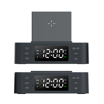 Chargeur sans fil 15 W avec horloge et pot à crayons