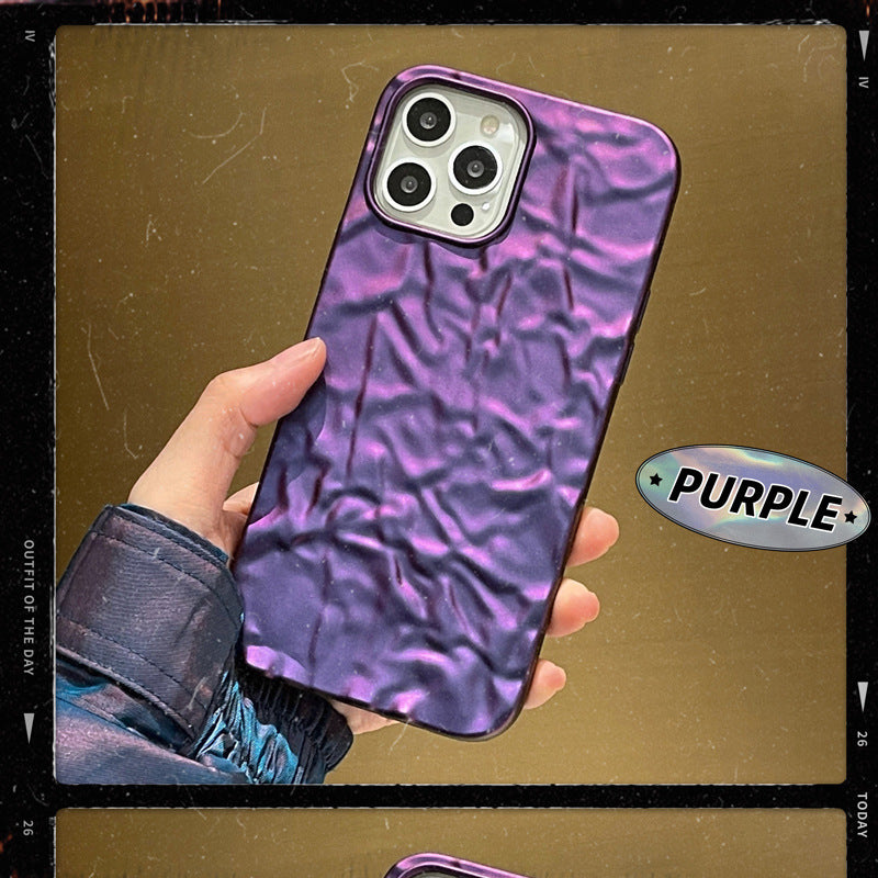 Coque motif origami métallisé pour iPhone et Huawei