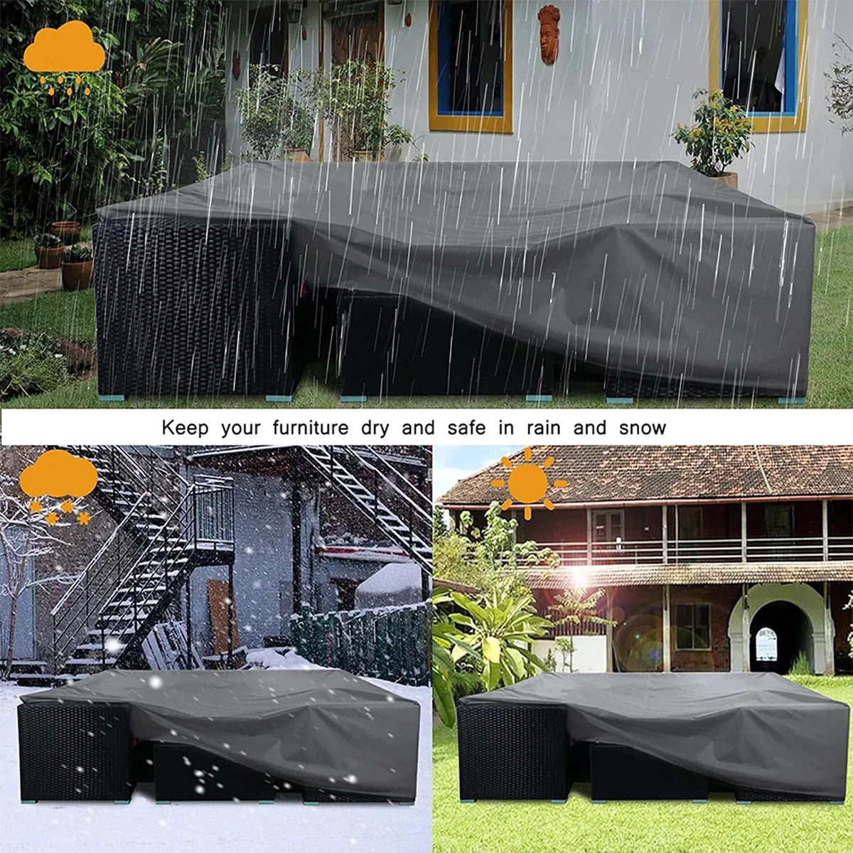Housse imperméable pour mobilier de jardin – plusieurs tailles - APPRO-DISTRI