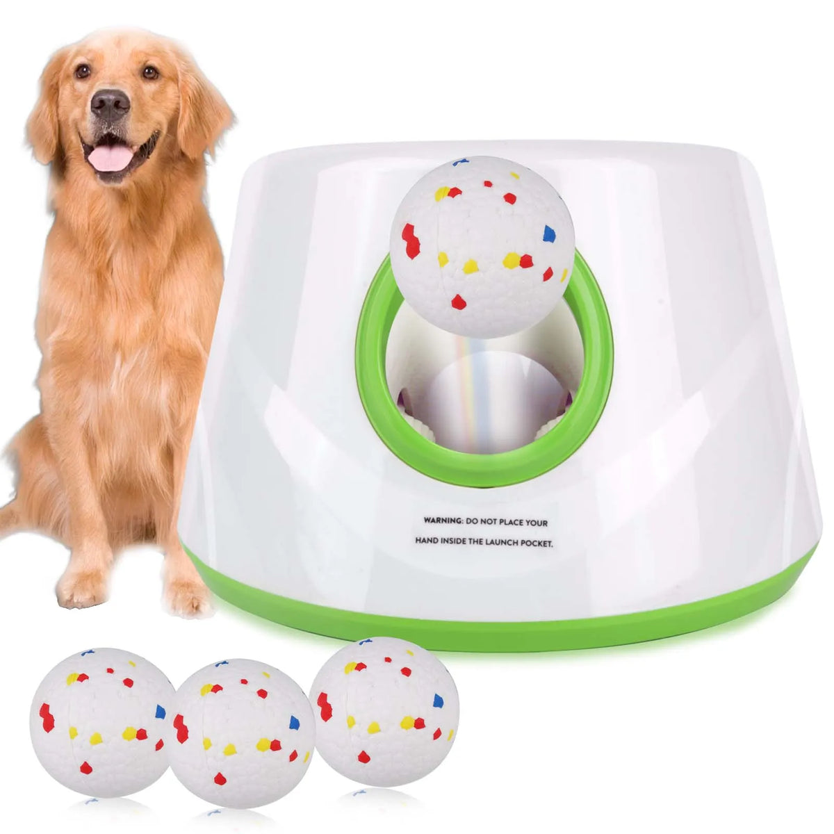 Lanceur automatique de balles pour chien rechargeable