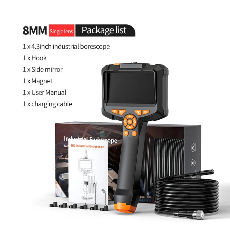 Caméra d’inspection G30M-A 8 mm avec écran et câble 5 m