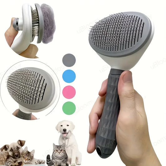 Brosse autonettoyante pour chien et chat