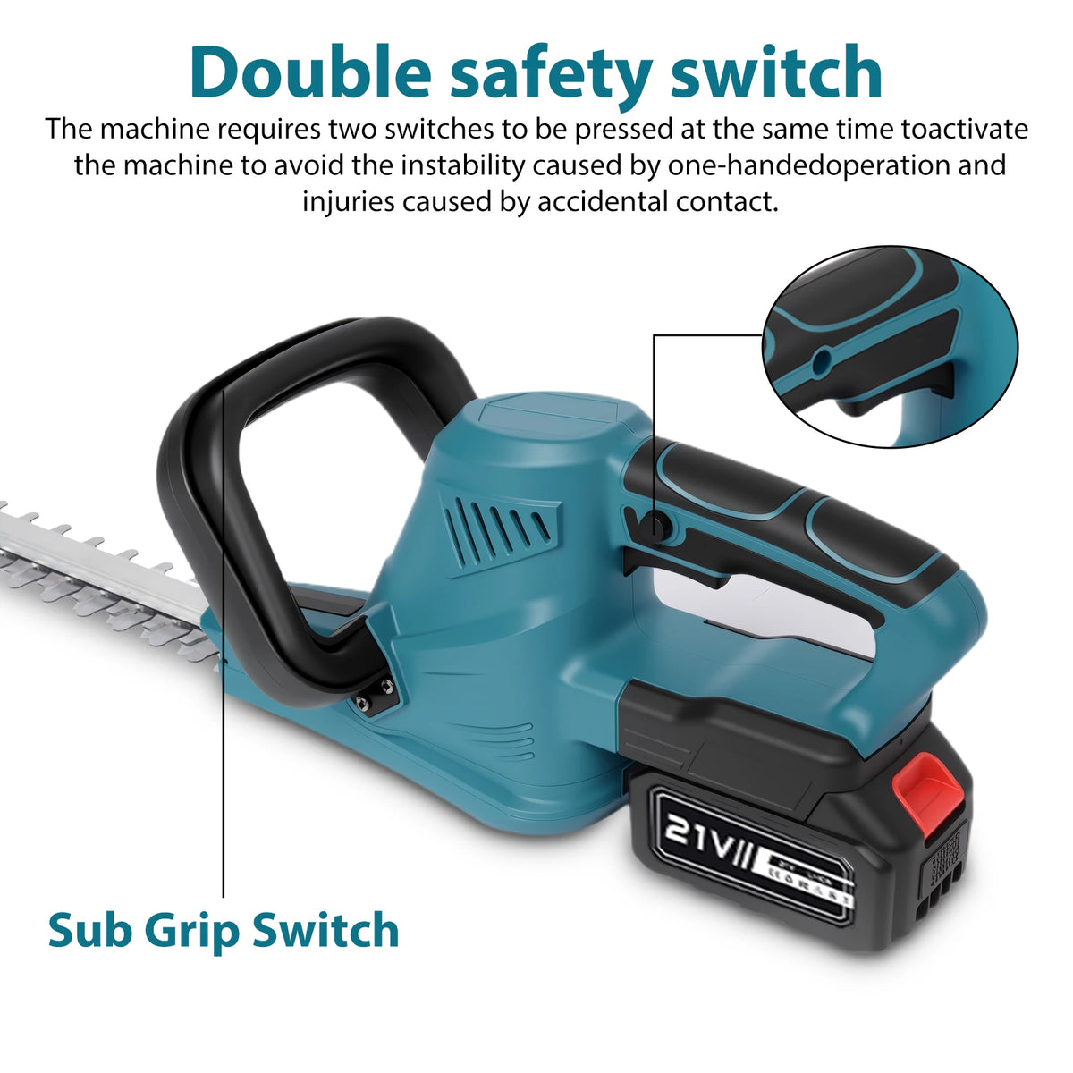 Taille-haie sans fil brushless 51 cm, 2000 W, 7200 tr/min