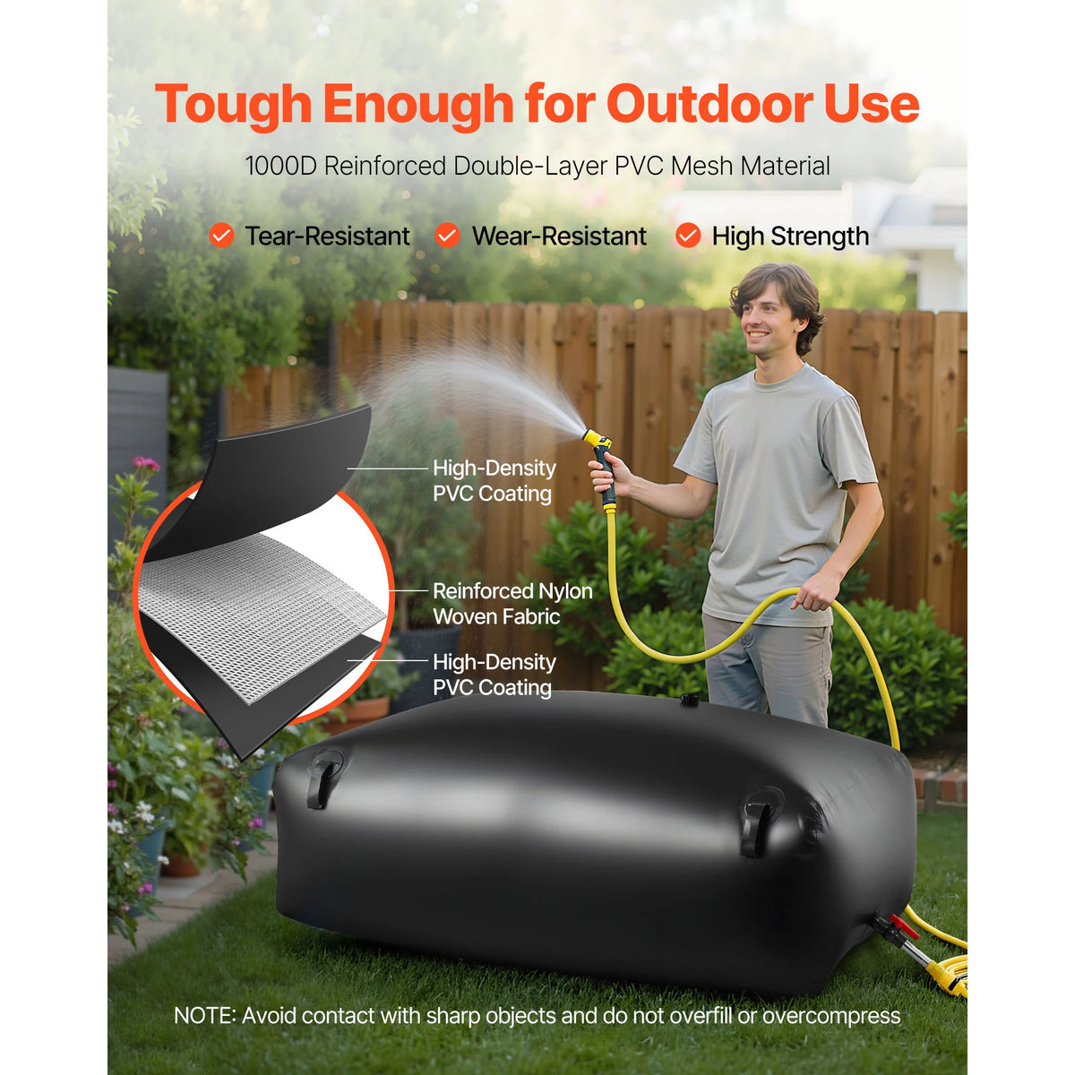 Réservoir d’eau souple pliable SucceBuy, de 113 à 1 000 L - APPRO-DISTRI