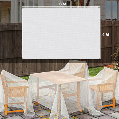 Bâche imperméable blanche Outsunny 6 × 4 m, 140 g/m² - APPRO-DISTRI