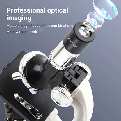 Microscope d’initiation 100×, 400× et 1200× avec mallette
