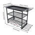 Rangement mural pour outils à 4 niveaux en métal noir Vacclo - APPRO-DISTRI