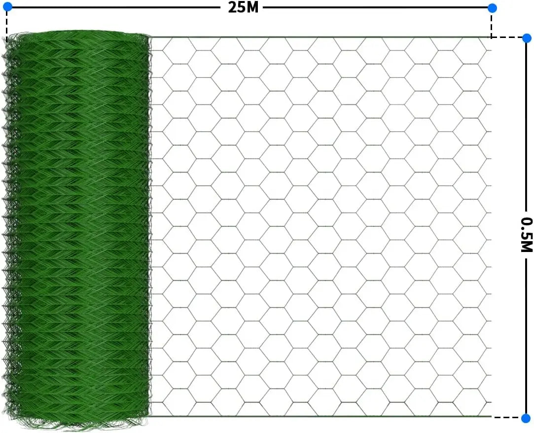 Grillage hexagonal vert 50 cm × 25 m – maille 25 mm - APPRO-DISTRI