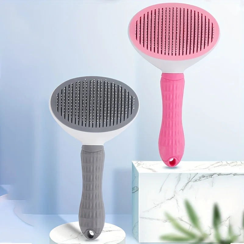 Brosse autonettoyante pour chien et chat