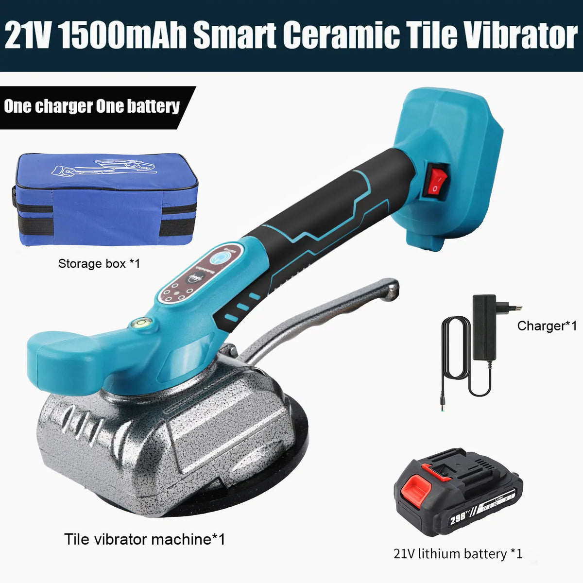 Machine à carreler vibrante 21 V avec ventouse, 5 vitesses