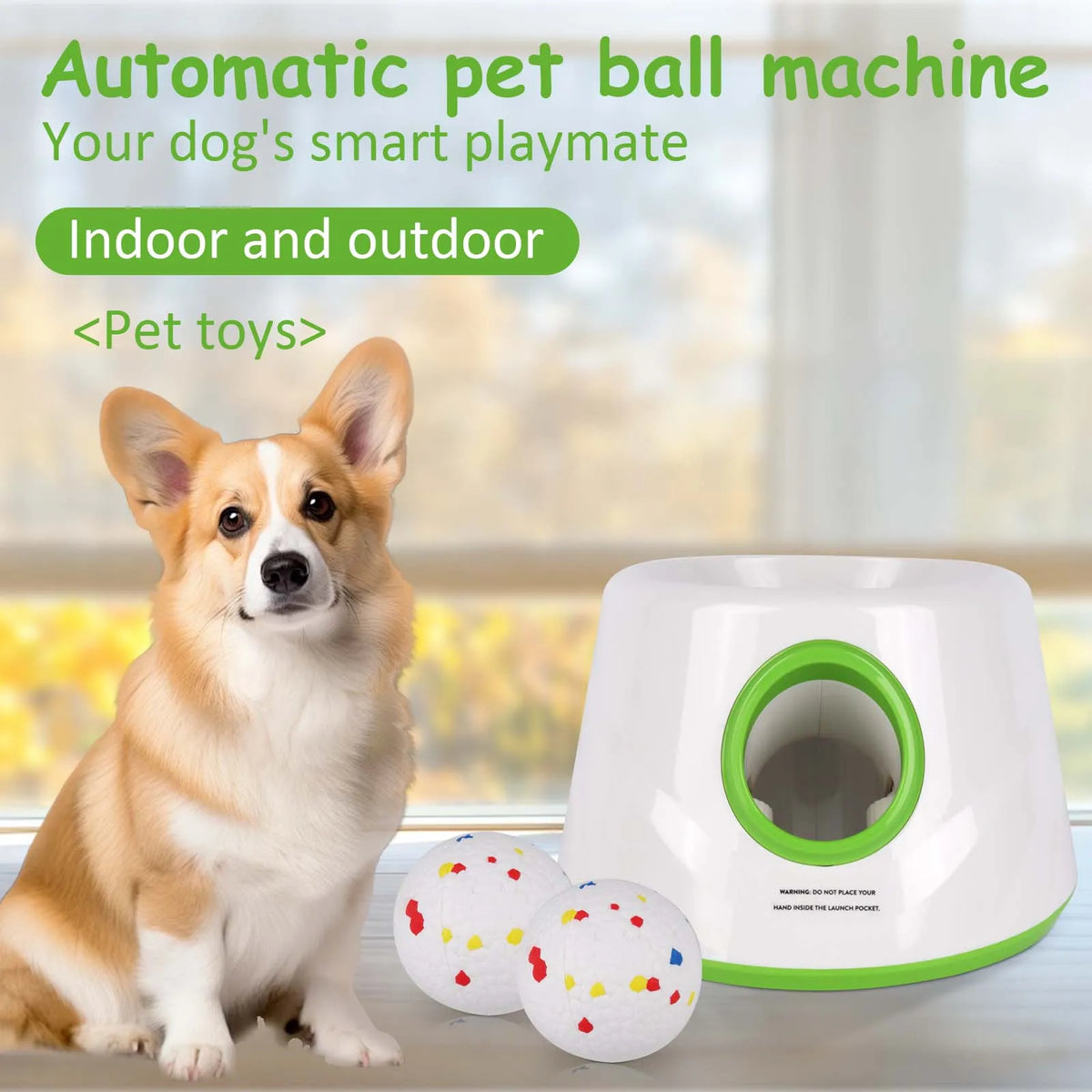Lanceur automatique de balles pour chien rechargeable