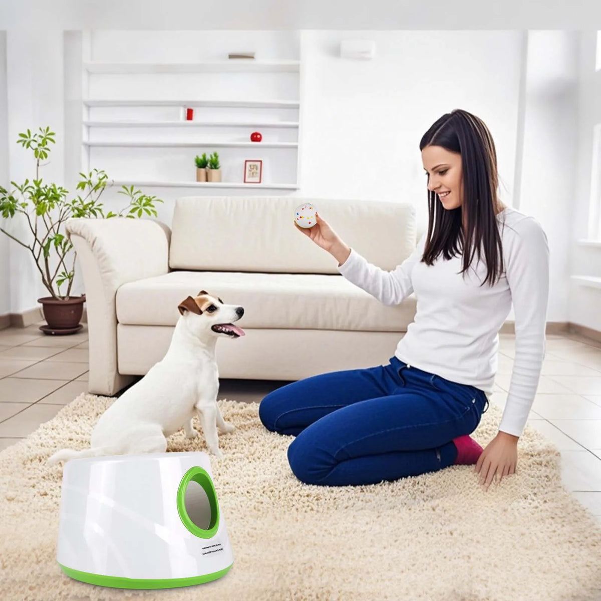 Lanceur automatique de balles pour chien rechargeable