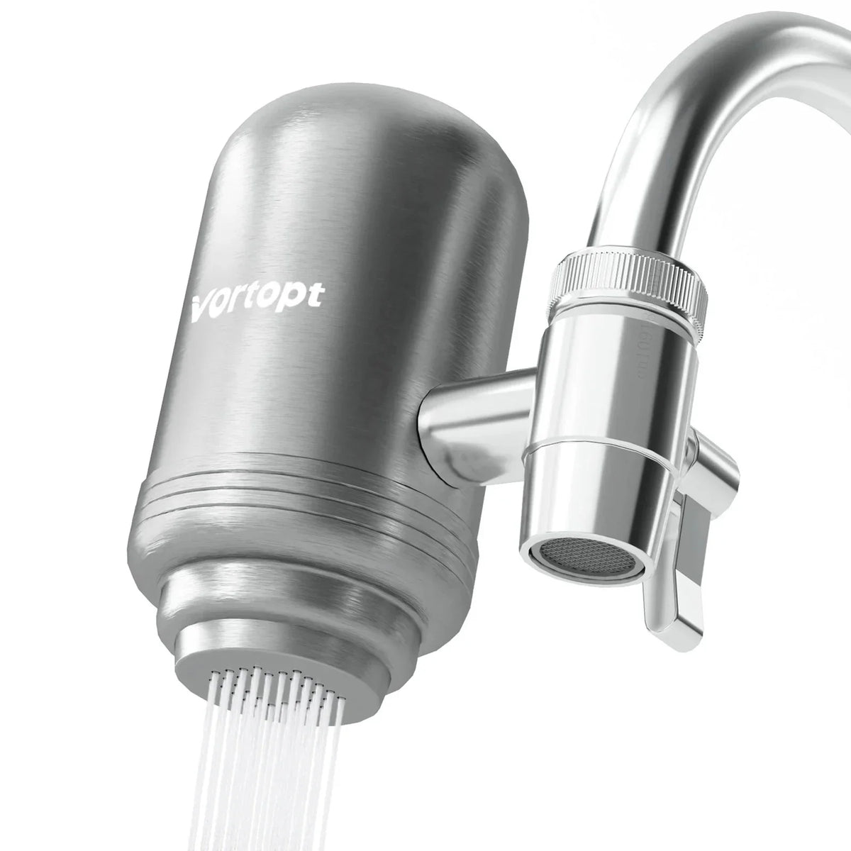 Filtre à eau pour robinet à charbon actif – Gris clair