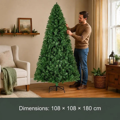 Sapin de Noël artificiel 220 cm – 1 346 pointes et pied métal - APPRO-DISTRI