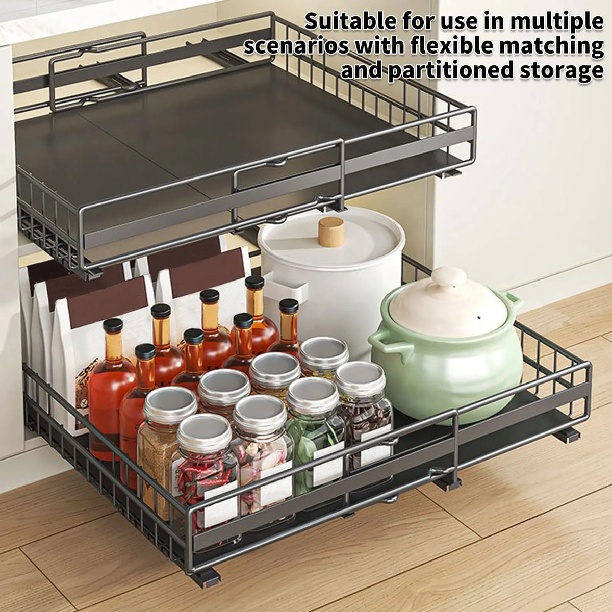 Organiseur de tiroir extensible 2 niveaux, 31 à 51 cm