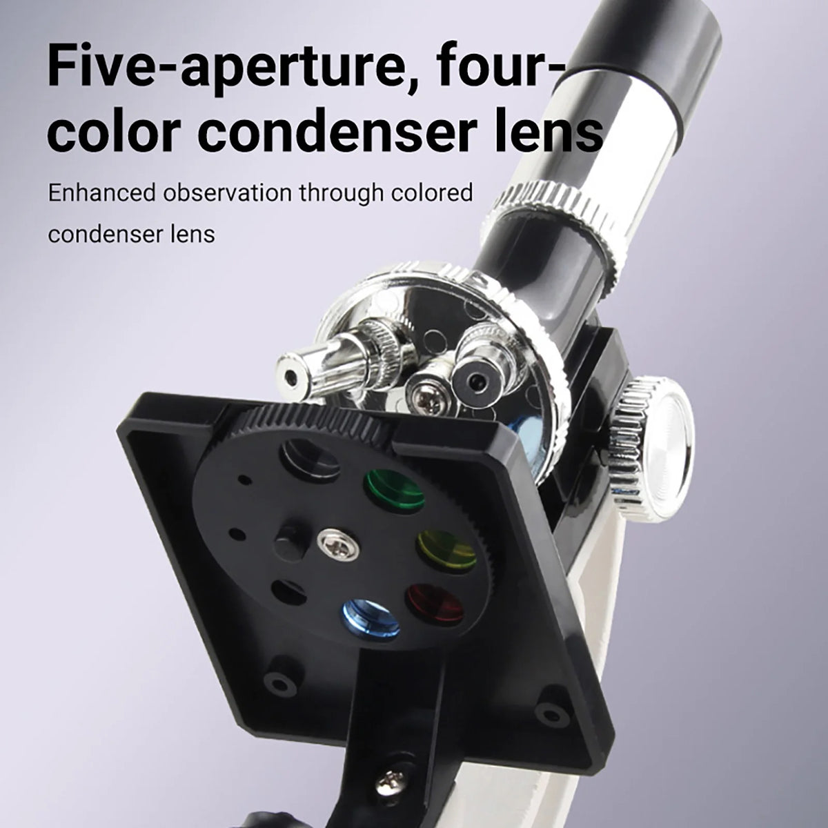 Microscope d’initiation 100×, 400× et 1200× avec mallette