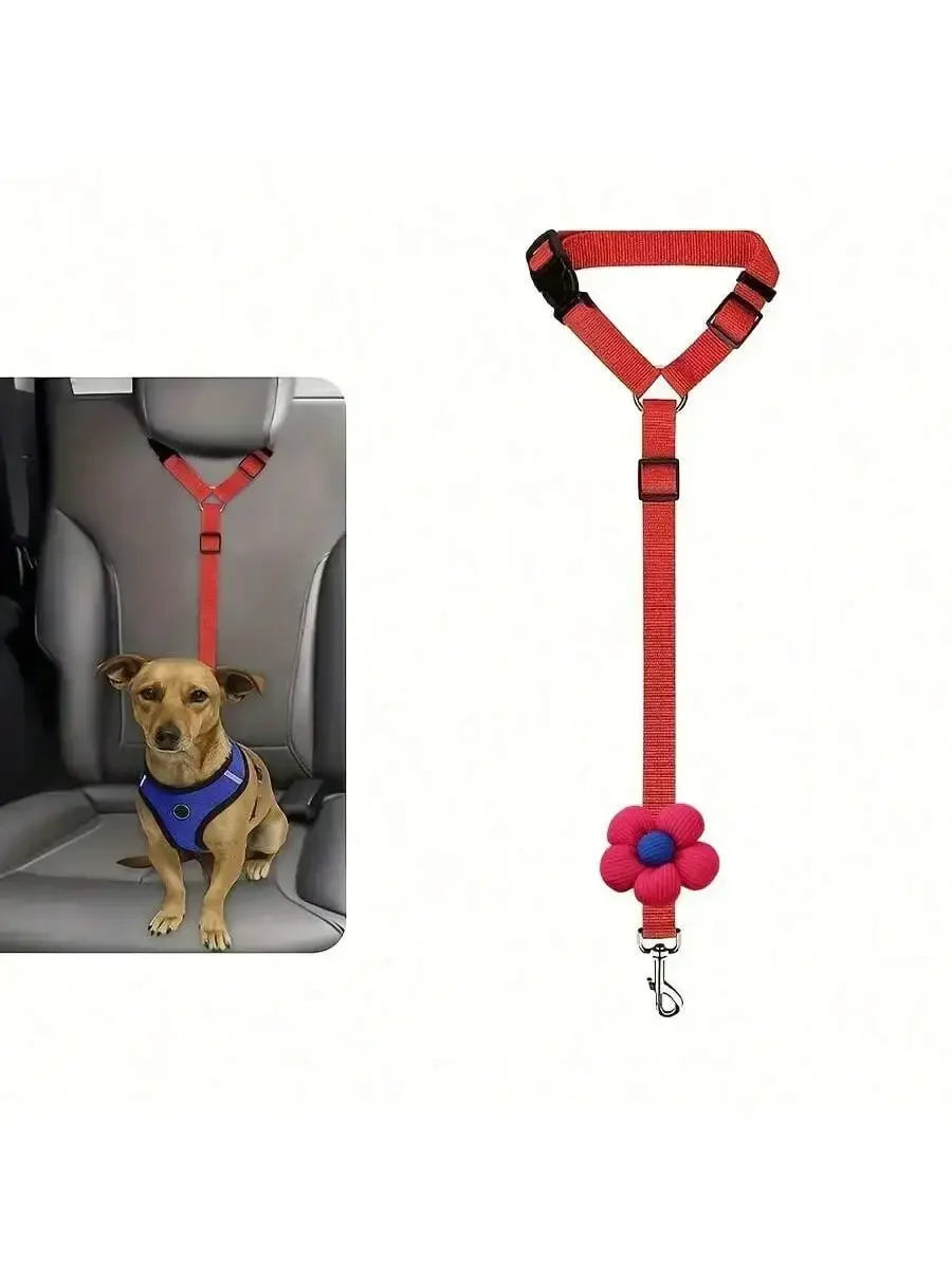 Laisse de sécurité réglable pour chien en voiture