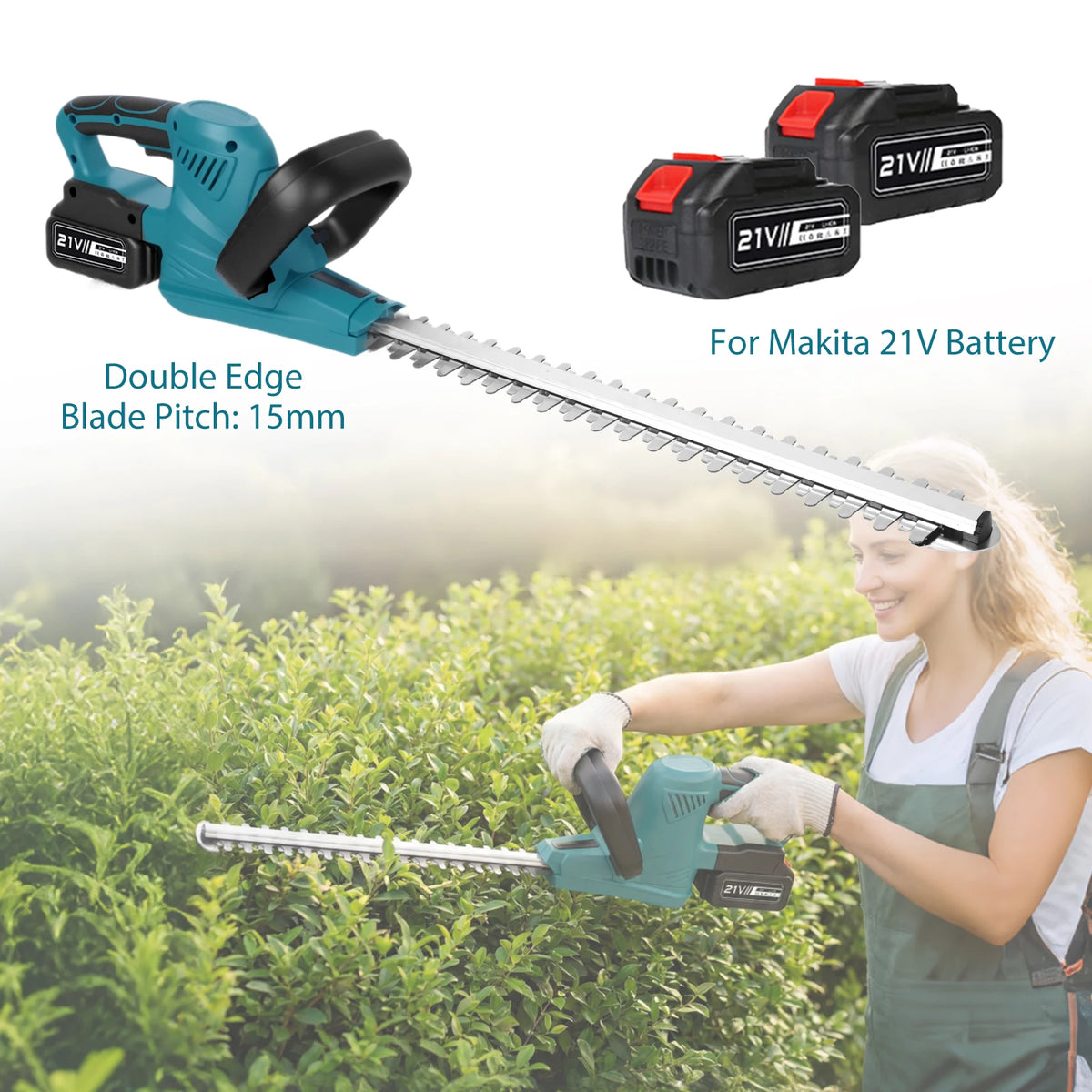 Taille-haie sans fil brushless 51 cm, 2000 W, 7200 tr/min