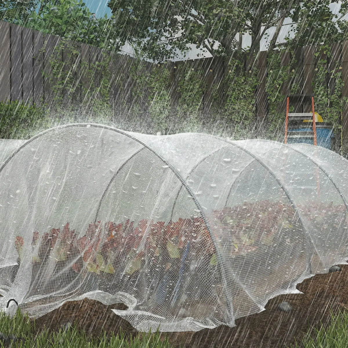 Bâche imperméable blanche Outsunny 6 × 4 m, 140 g/m² - APPRO-DISTRI