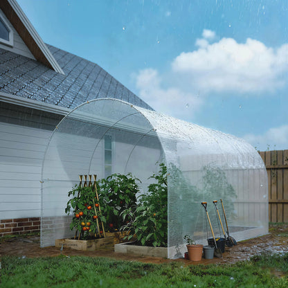 Bâche imperméable blanche Outsunny 6 × 4 m, 140 g/m² - APPRO-DISTRI