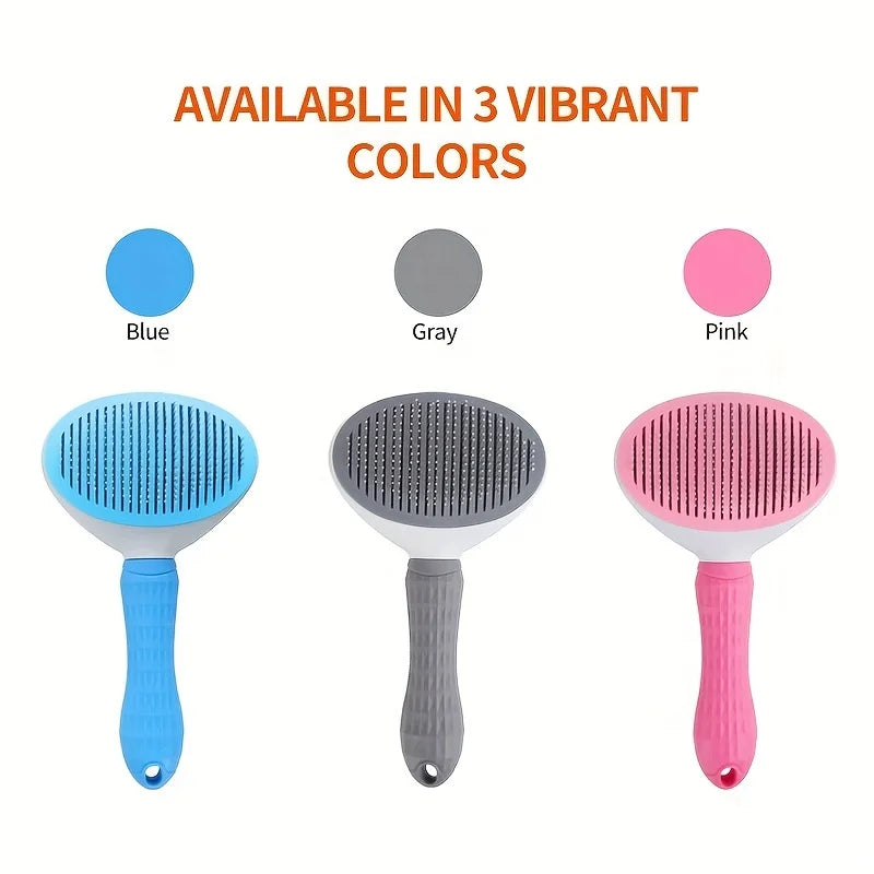 Brosse autonettoyante pour chien et chat