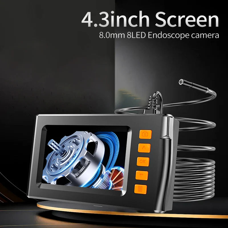Caméra d’inspection endoscopique 8 mm avec écran 4,3 pouces