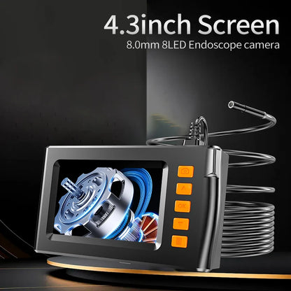 Caméra d’inspection endoscopique 8 mm avec écran 4,3 pouces