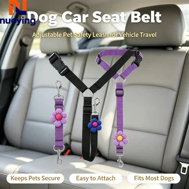 Laisse de sécurité réglable pour chien en voiture