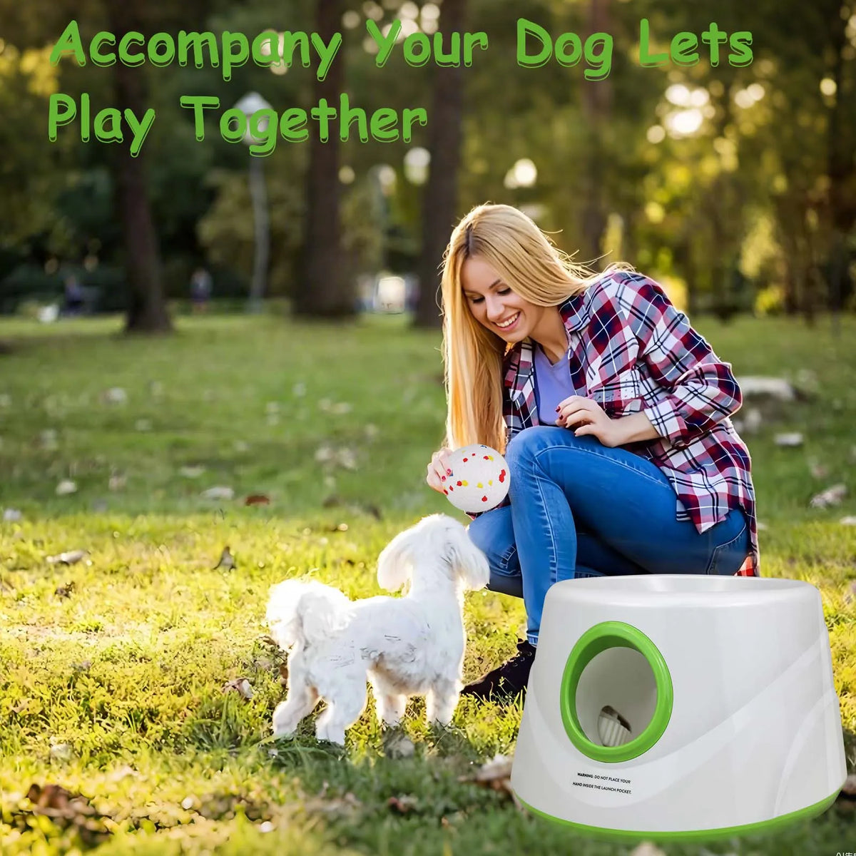 Lanceur automatique de balles pour chien rechargeable
