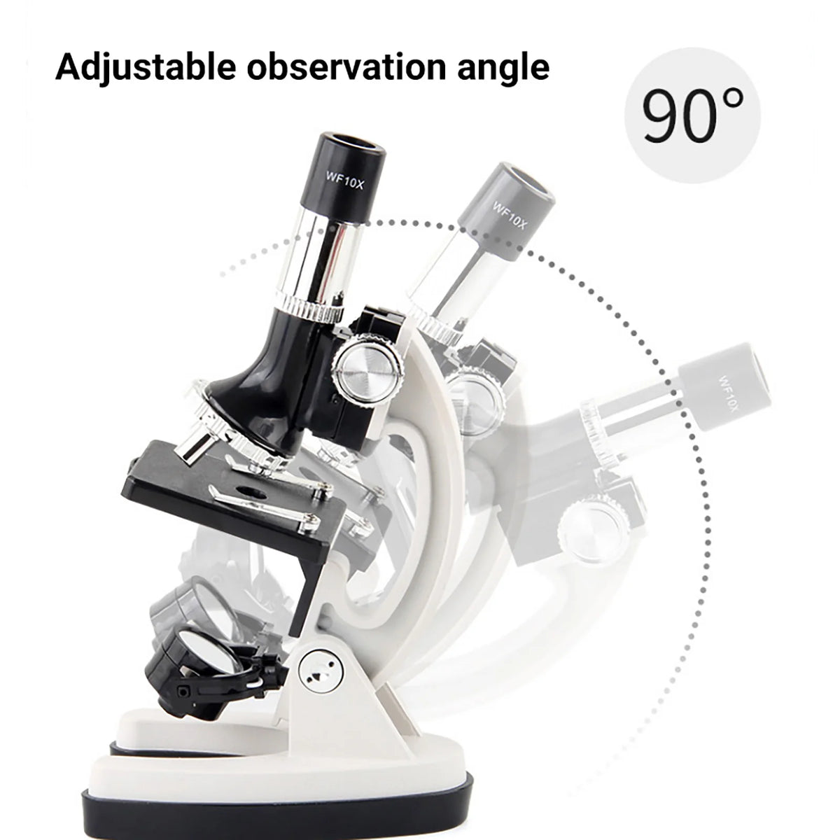 Microscope d’initiation 100×, 400× et 1200× avec mallette