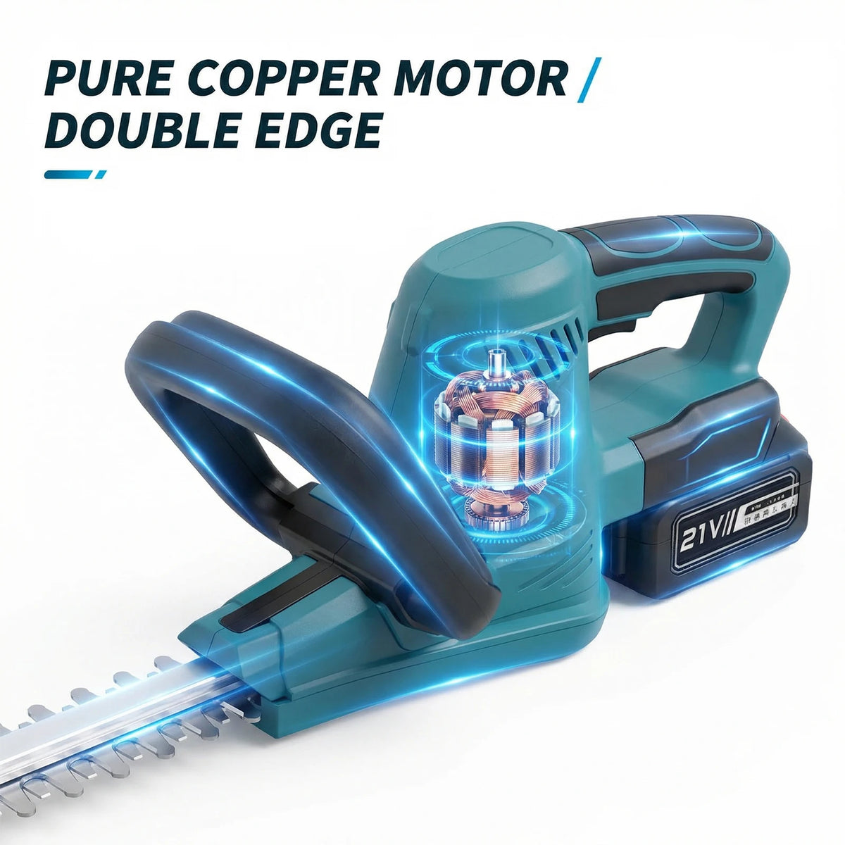 Taille-haie sans fil brushless 51 cm, 2000 W, 7200 tr/min