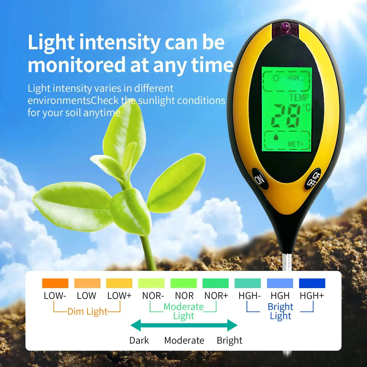 Testeur de sol pour jardin – pH et humidité - APPRO-DISTRI