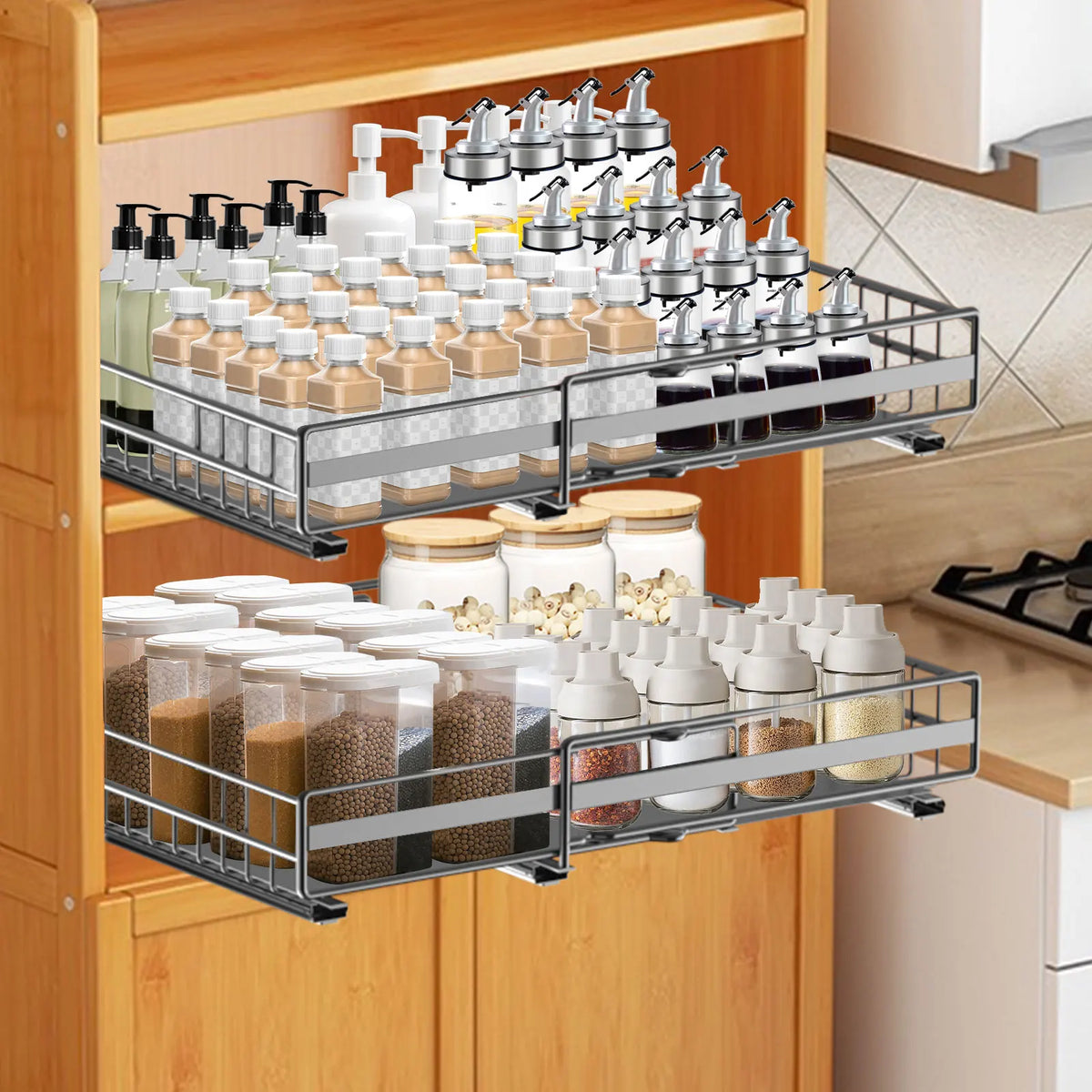 Organiseur de tiroir extensible 2 niveaux, 31 à 51 cm