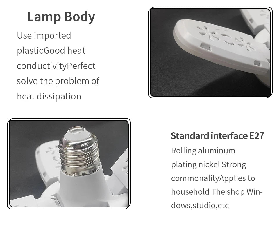 Ampoule LED pliable E27 28 W – Blanc froid