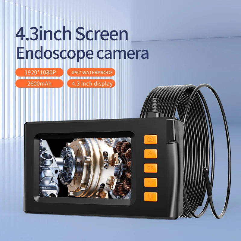 Caméra d’inspection endoscopique 8 mm avec écran 4,3 pouces
